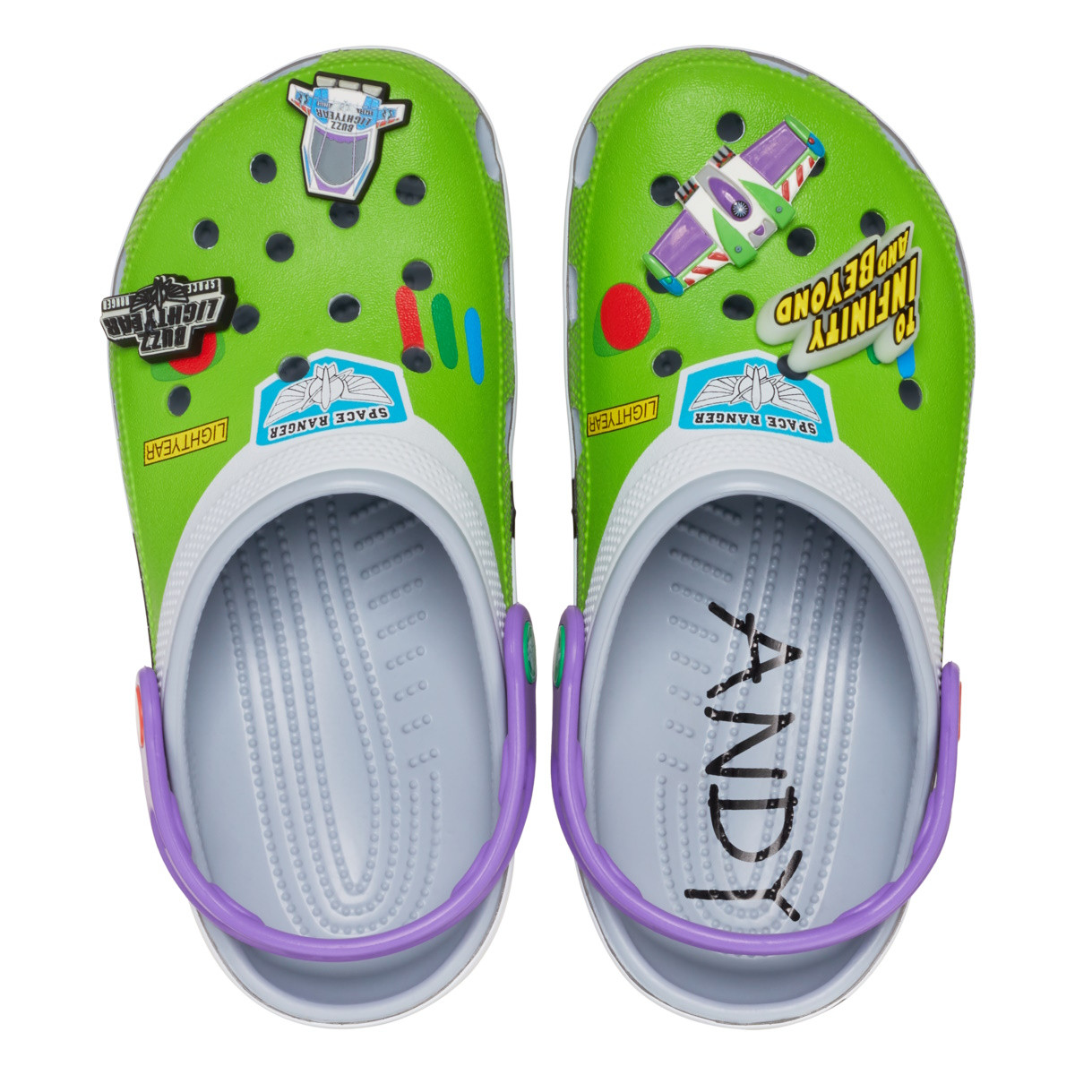 Saboti Crocs Classic Toy Story Buzz Clog Gri - Blue Grey - imagine 3